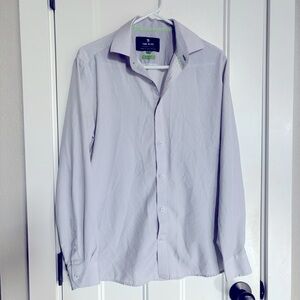 Tom Baine - Performance Collection Slim Fit Classic Light Gray Dress Shirt